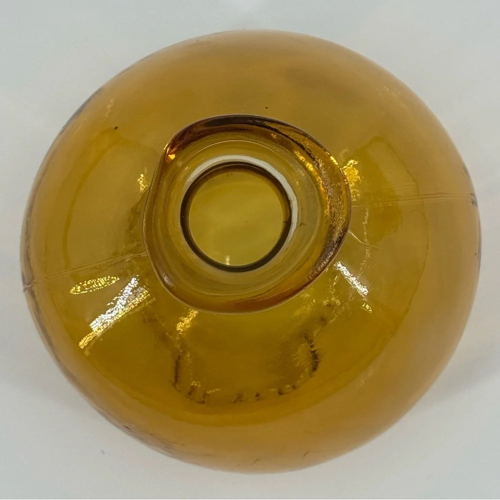 Amber Glass Balloon Vase